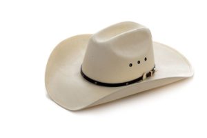9671802 - a white cowboy hat on a white background